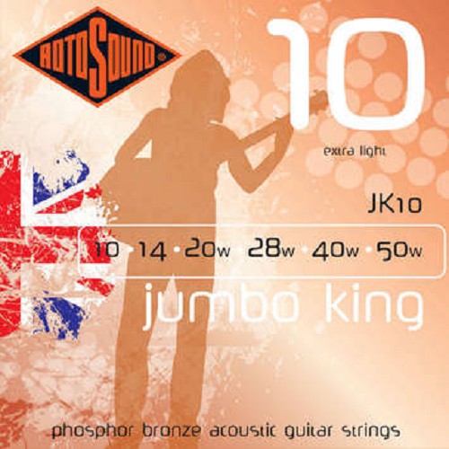ROTOSOUND Senar Gitar Jumbo King Phospor Bronze Acoustic JK10